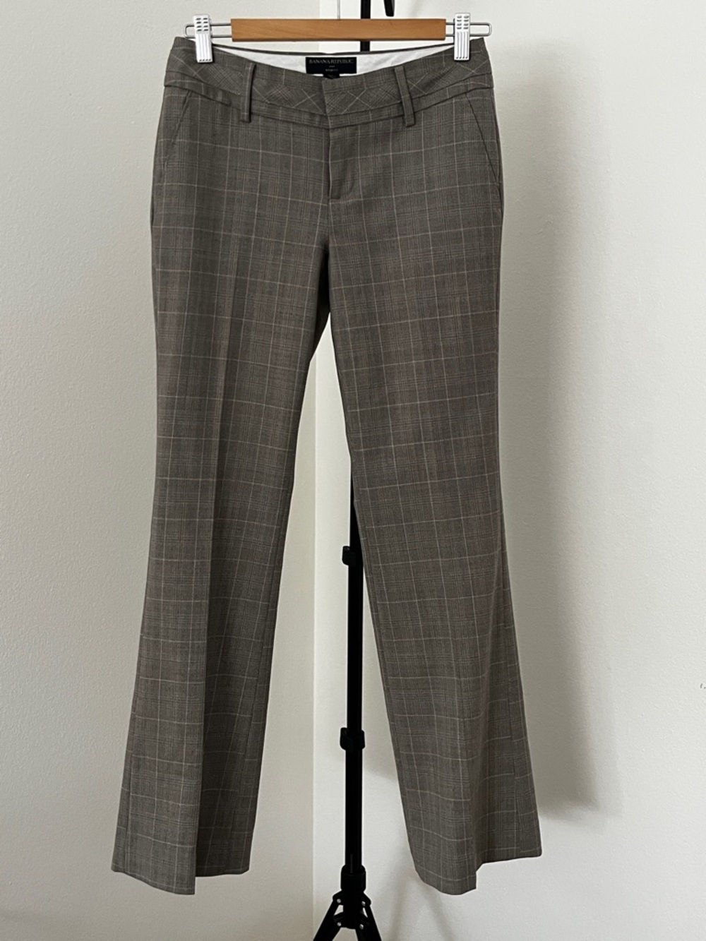 ✨ Banana Republic Ryan Fit Plaid Trousers 🤎 Chic Career Girl Wool Blend Pants